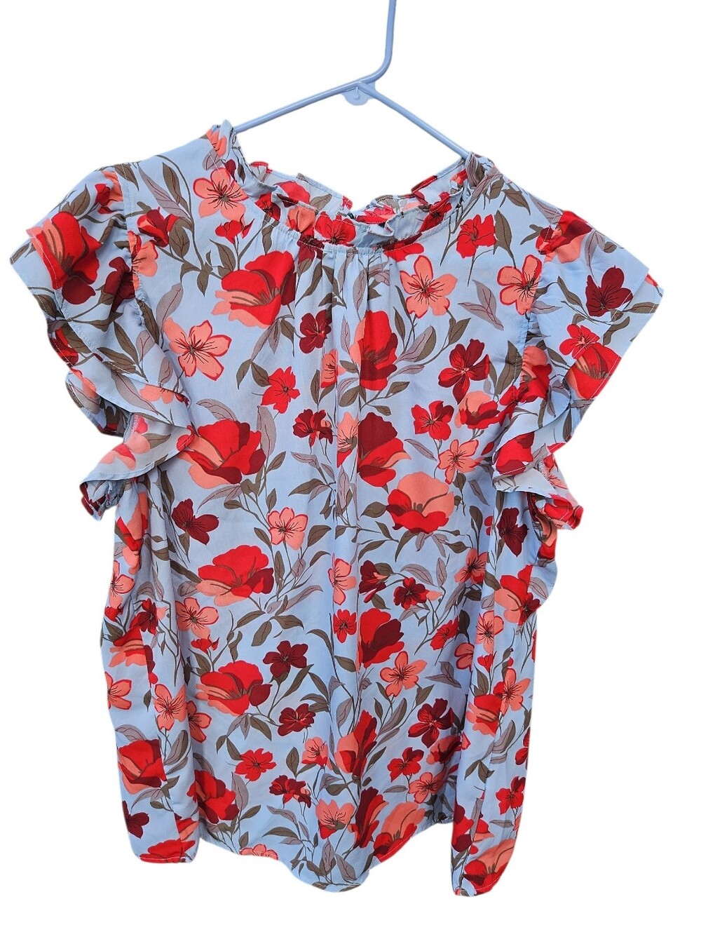 PrettyGarden Flutter Sleeve Blouse